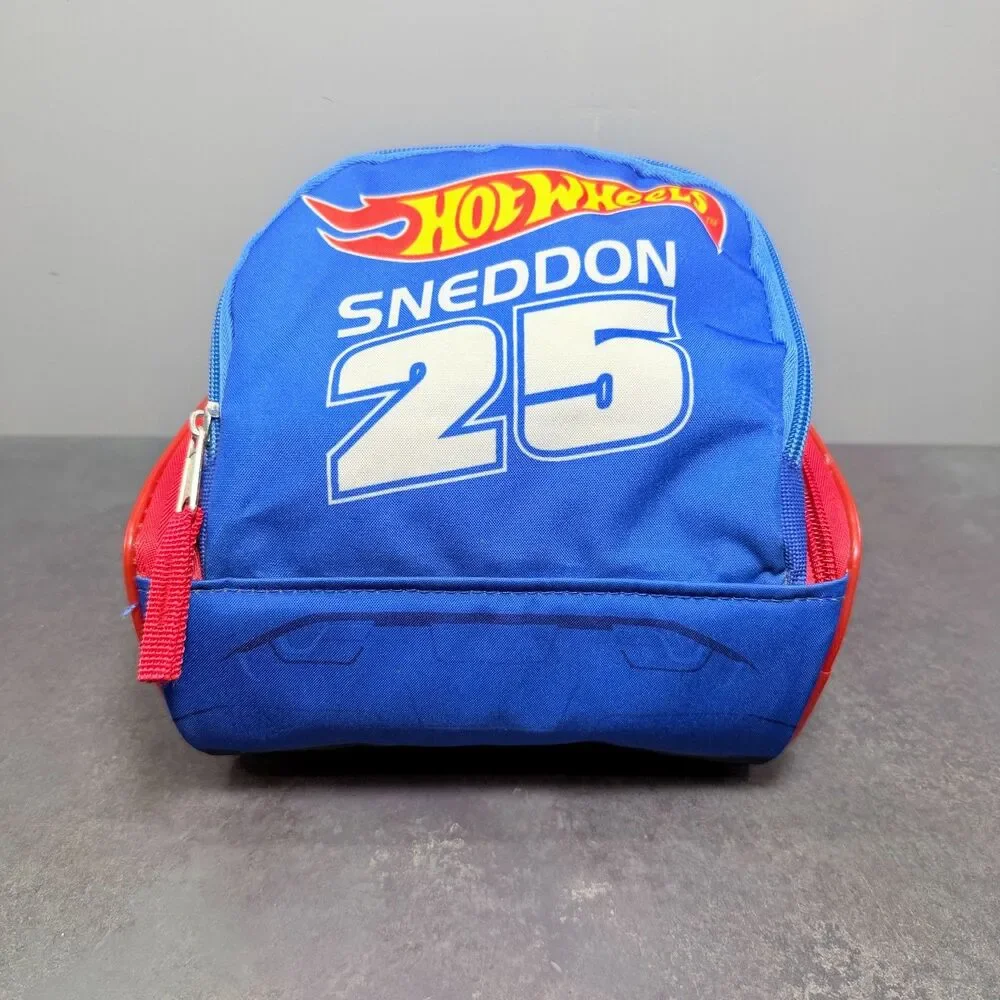 Hot Wheels Race Car Insulated Lunch Bag Blue Red 3D Pop Up #25